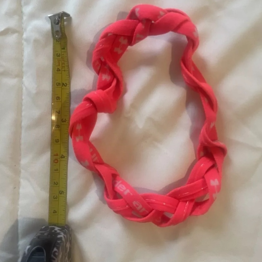 Under Armor Neon Red / Pink Elastic Headband